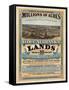 1872 Poster Advertising Land for Sale to Settlers during America's Westward Expansion-null-Framed Stretched Canvas