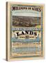 1872 Poster Advertising Land for Sale to Settlers during America's Westward Expansion-null-Stretched Canvas