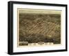 1872, Raleigh Bird's Eye View, North Carolina, United States-null-Framed Premium Giclee Print