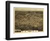 1872, Raleigh Bird's Eye View, North Carolina, United States-null-Framed Giclee Print