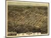 1872, Raleigh Bird's Eye View, North Carolina, United States-null-Mounted Giclee Print