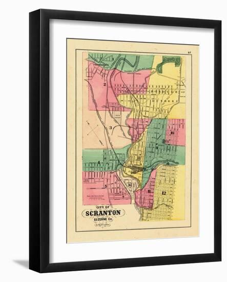 1872, Scranton City, Pennsylvania, United States-null-Framed Giclee Print