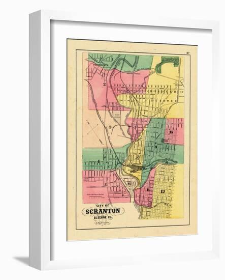 1872, Scranton City, Pennsylvania, United States-null-Framed Giclee Print