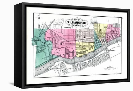 1872, Williamsport City, Pennsylvania, United States-null-Framed Stretched Canvas