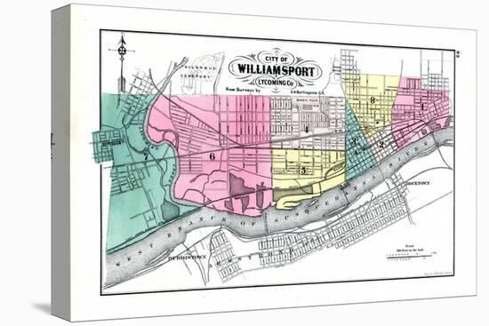 1872, Williamsport City, Pennsylvania, United States-null-Stretched Canvas