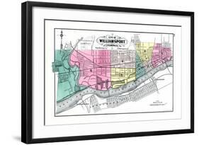 1872, Williamsport City, Pennsylvania, United States-null-Framed Giclee Print