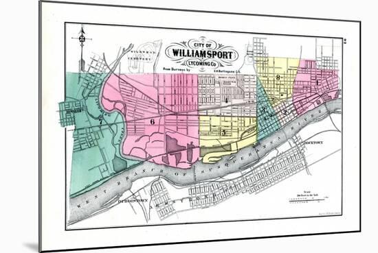 1872, Williamsport City, Pennsylvania, United States-null-Mounted Giclee Print