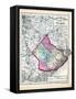 1873, Atlantic County Map, New Jersey, United States-null-Framed Stretched Canvas