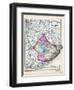 1873, Atlantic County Map, New Jersey, United States-null-Framed Giclee Print