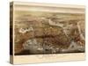 1873, Boston Bird's Eye View, Massachusetts, United States-null-Stretched Canvas