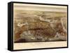 1873, Boston Bird's Eye View, Massachusetts, United States-null-Framed Stretched Canvas