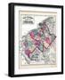 1873, Camden, Salem, Gloucester Counties Map, New Jersey, United States-null-Framed Giclee Print