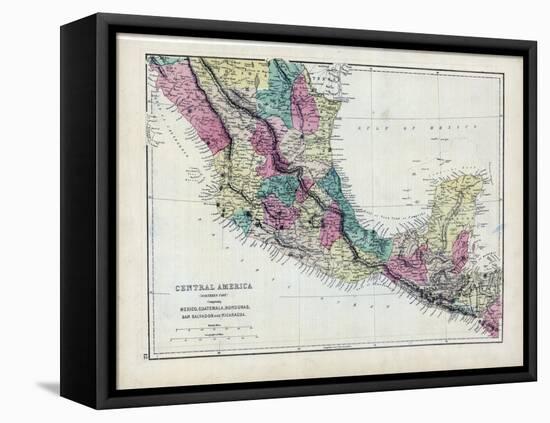 1873, Central America - Mexico, Guatemala, Honduras, San Salvador, Nicaragua-null-Framed Stretched Canvas
