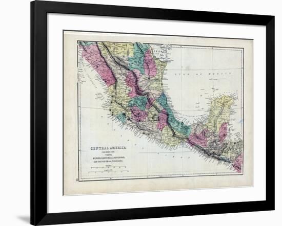 1873, Central America - Mexico, Guatemala, Honduras, San Salvador, Nicaragua-null-Framed Giclee Print