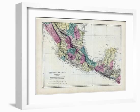 1873, Central America - Mexico, Guatemala, Honduras, San Salvador, Nicaragua-null-Framed Giclee Print