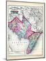 1873, Cumberland and Cape May Counties Map, New Jersey, United States-null-Mounted Giclee Print