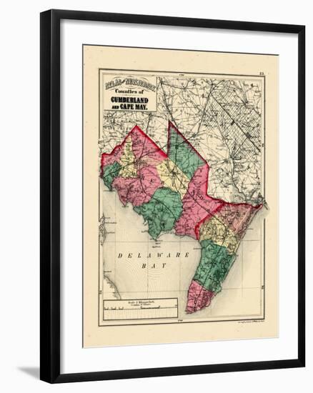 1873, Cumberland and Cape May Counties, New Jersey, United States-null-Framed Giclee Print