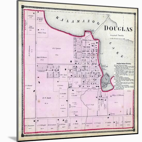1873, Douglas, Kalamazoo Lake, Michigan, United States-null-Mounted Giclee Print