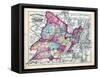 1873, Essex, Union and Hudson Counties Map, New Jersey, United States-null-Framed Stretched Canvas