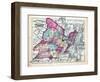 1873, Essex, Union and Hudson Counties Map, New Jersey, United States-null-Framed Giclee Print