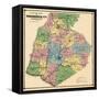 1873, Frederick County Map, Maryland, United States-null-Framed Stretched Canvas