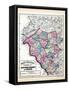 1873, Hunterdon, Somerset and Mercer Counties Map, New Jersey, United States-null-Framed Stretched Canvas