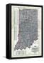 1873, Indiana State Map, Indiana, United States-null-Framed Stretched Canvas