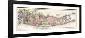 1873, Long Island Map, New York, United States-null-Framed Giclee Print