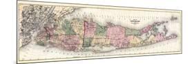 1873, Long Island Map, New York, United States-null-Mounted Giclee Print