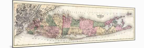 1873, Long Island Map, New York, United States-null-Mounted Premium Giclee Print