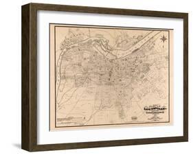 1873, Louisville, KY - New Albany and Jeffersonville, IN 1873, Kentucky, United States-null-Framed Giclee Print