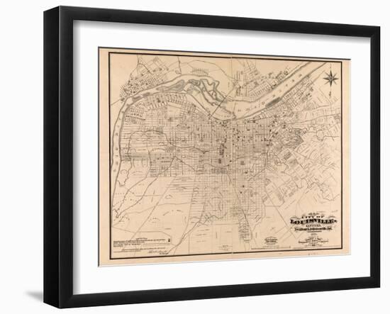 1873, Louisville, KY - New Albany and Jeffersonville, IN 1873, Kentucky, United States-null-Framed Giclee Print