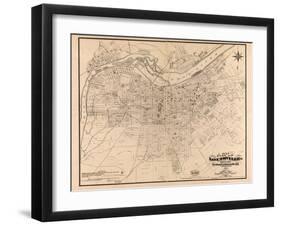 1873, Louisville, KY - New Albany and Jeffersonville, IN 1873, Kentucky, United States-null-Framed Giclee Print