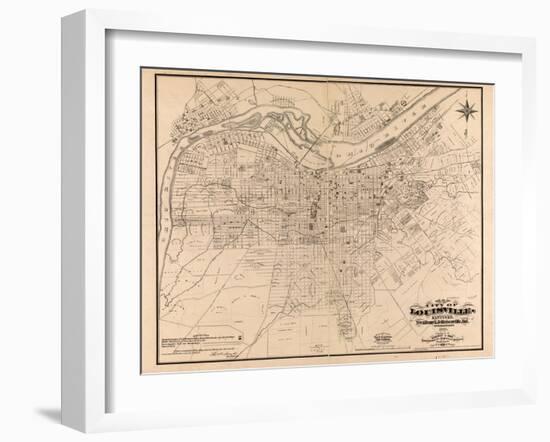 1873, Louisville, KY - New Albany and Jeffersonville, IN 1873, Kentucky, United States-null-Framed Giclee Print