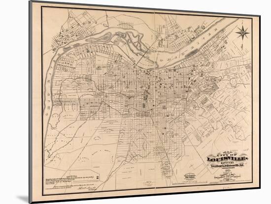 1873, Louisville, KY - New Albany and Jeffersonville, IN 1873, Kentucky, United States-null-Mounted Giclee Print