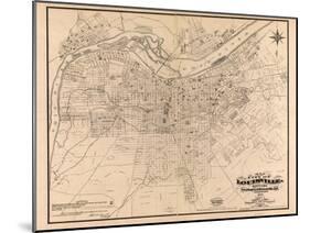 1873, Louisville, KY - New Albany and Jeffersonville, IN 1873, Kentucky, United States-null-Mounted Giclee Print