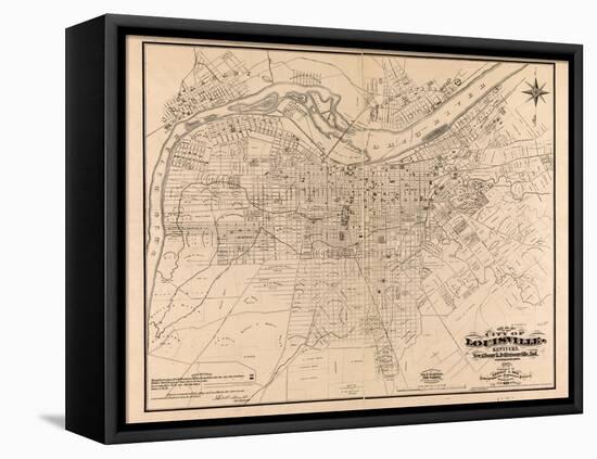 1873, Louisville, KY - New Albany and Jeffersonville, IN 1873, Kentucky, United States-null-Framed Stretched Canvas