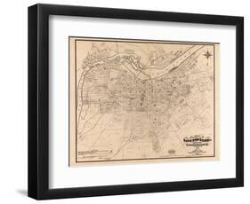 1873, Louisville, KY - New Albany and Jeffersonville, IN 1873, Kentucky, United States-null-Framed Giclee Print