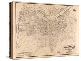 1873, Louisville, KY - New Albany and Jeffersonville, IN 1873, Kentucky, United States-null-Stretched Canvas