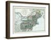 1873, Maine, New Hampshire, Vermont, Massachusetts, Rhode Island, Connecticut, New York, USA-null-Framed Premium Giclee Print