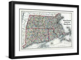 1873, Massachusetts, Connecticut, Rhode Island, USA-null-Framed Giclee Print