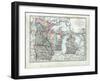 1873, Michigan, Wisconsin, Minnesota, Iowa, USA-null-Framed Premium Giclee Print