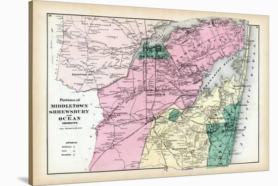 1873, Middletown, Shrewsbury and Ocean Townships, New Jersey, United States-null-Stretched Canvas