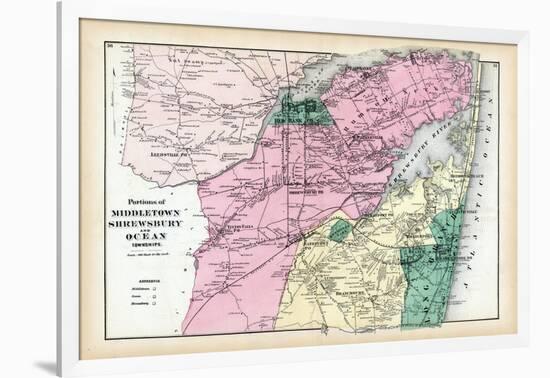 1873, Middletown, Shrewsbury and Ocean Townships, New Jersey, United States-null-Framed Giclee Print