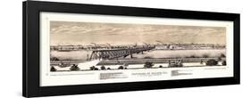 1873, Moline Panoramic View, Illinois, United States-null-Framed Giclee Print