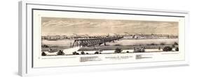 1873, Moline Panoramic View, Illinois, United States-null-Framed Premium Giclee Print