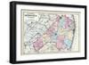 1873, Monmouth County Map, New Jersey, United States-null-Framed Giclee Print