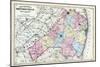 1873, Monmouth County Map, New Jersey, United States-null-Mounted Giclee Print