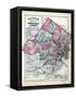 1873, Morris, Passaic and Bergen Counties Map, New Jersey, United States-null-Framed Stretched Canvas