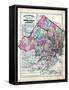 1873, Morris, Passaic and Bergen Counties Map, New Jersey, United States-null-Framed Stretched Canvas
